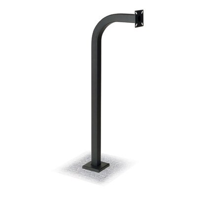 Linear Residential Entry System Gooseneck Pole, Curb Mount